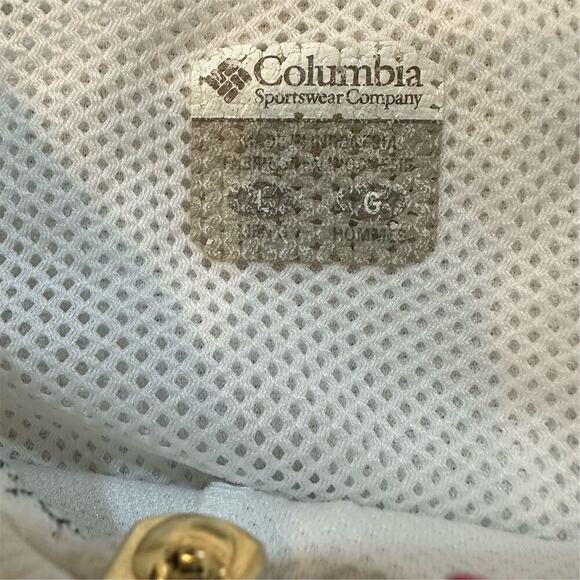 Columbia Men's Short Sleeve Golf Polo Shirt White Size L vented back mesh lined - Picture 3 of 8